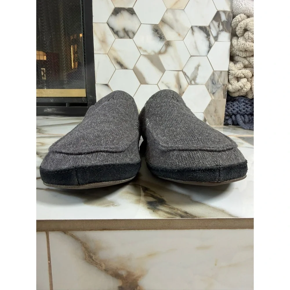 Olukai Moloa Hulu Loafers Men 11 Grey Heathered Wool Blend Slip On 10411-6C6C